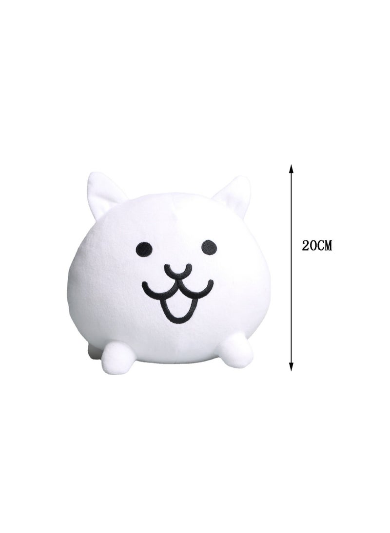 20 CM Cute White Cat Plush Toy Soft Stuffed Animal Doll For Girls And Boys All Ages Gift