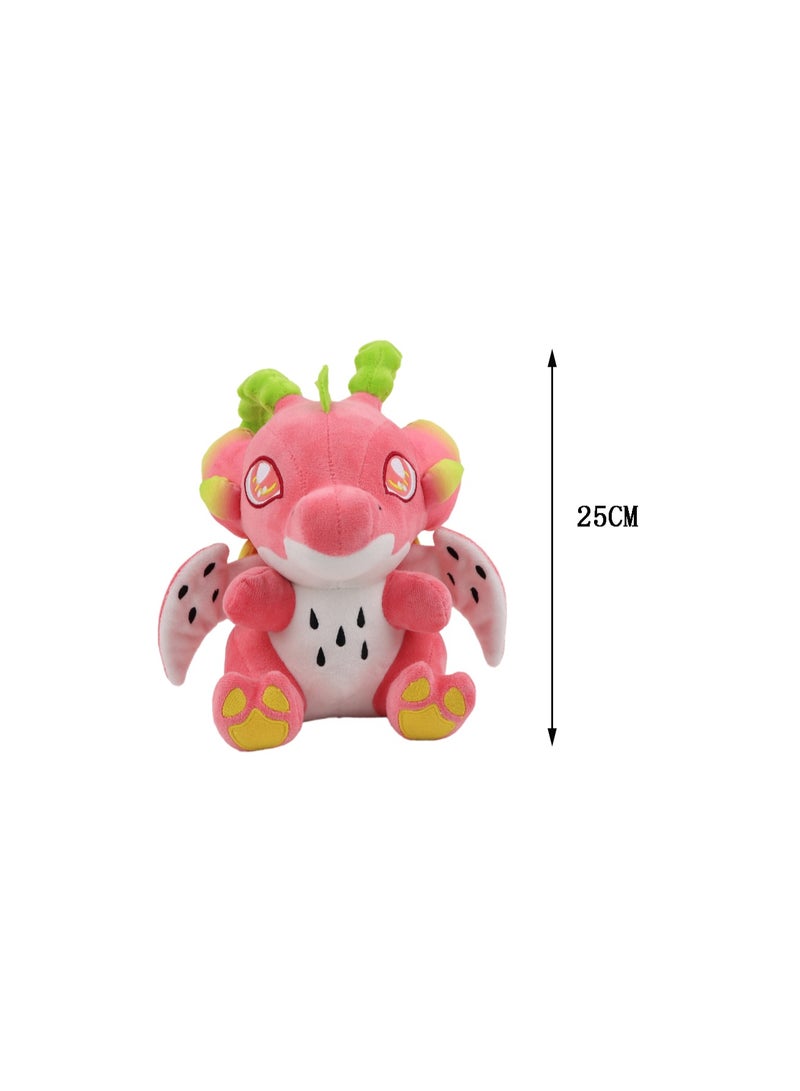 25 CM Cute Dragon Fruit Dinosaur Plush Toy Soft Stuffed Doll For Girls And Boys All Ages Gift