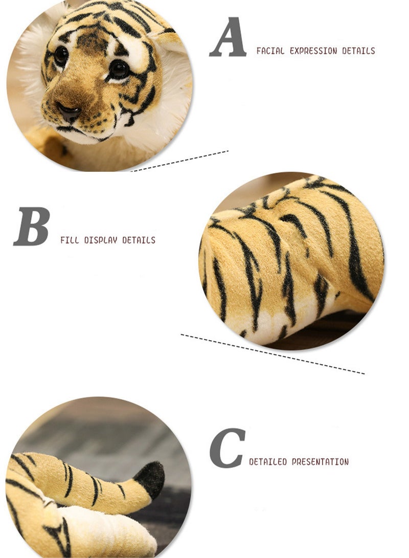 48 CM Simulation Tiger Plush Toy Soft Stuffed Animal Doll For Girls And Boys All Ages Gift