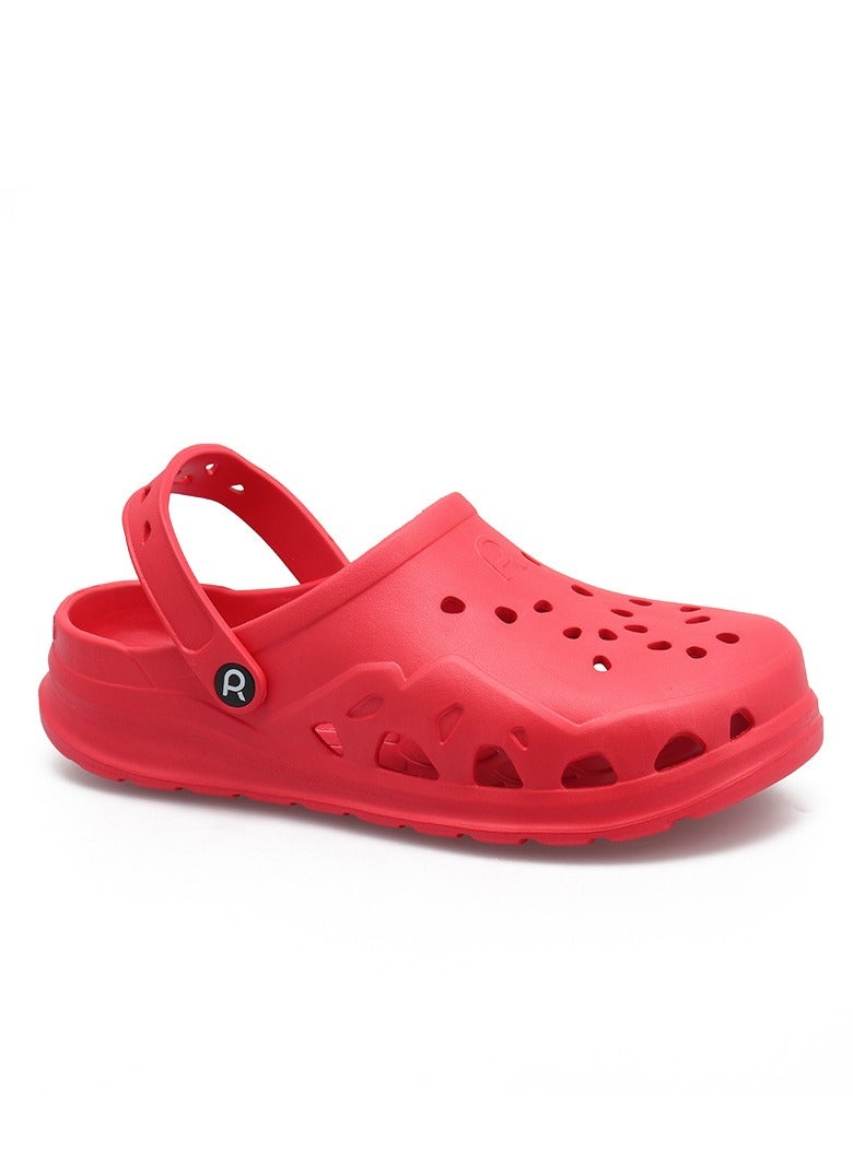 Kosmik Clog - Red Slip-On Sandals for Youth & Adults | Lightweight, Comfortable, Water-Resistant Clogs for Everyday Wear