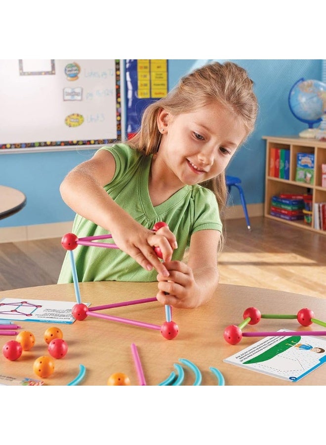 Learning Resources STEM Explorers Geomakers - 58 Pieces, Ages 5+ STEM Toys for Kids, Kindergartner Learning Toys, Shapes for Kids