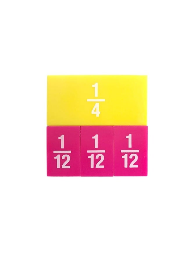 EAI Education Fraction Tiles with Tray: Numbered - Set of 51