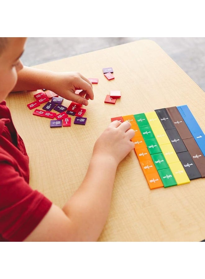 EAI Education Fraction Tiles with Tray: Numbered - Set of 51