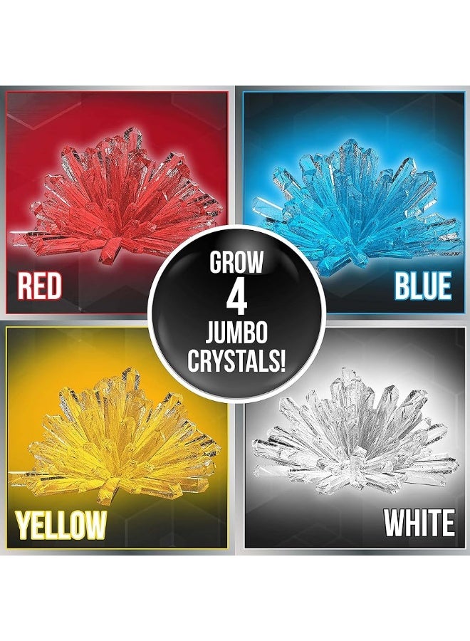 Light up Crystal Growing Kit by Be Amazing Toys - Grow 4 Large Crystals with Light up Display Dome - DIY Educational Science Toys - Cool STEM Gift for Boys & Girls 10+