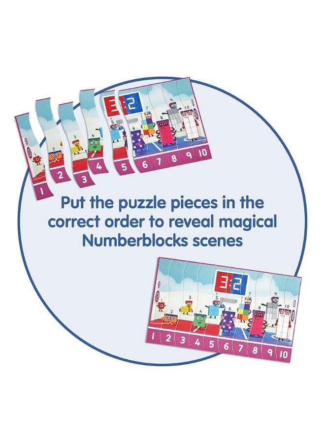 hand2mind Numberblocks Sequencing Puzzle Set, Sequence Cards, Math Games for Kids Ages 3-5, Number Games, Educational Toys, Toddler Learning Puzzles, Counting Toys, Preschool Learning Activities