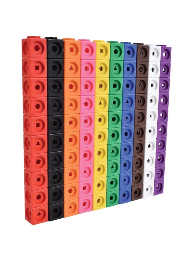 edxeducation Math Cubes - Set of 100 - Math Manipulatives - Classroom Learning Supplies, Homeschool Supplies, Preschool Learning, Counting Toys, Linking Cubes, Math Linking Cubes