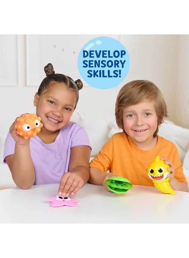 Baby Shark Sensory Fun Friends 4 Pack Fidget Toys Develop Sensory Skills 4 Months