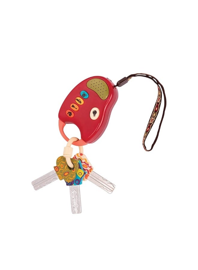 B. toys- FunKeys- Pretend Play- Toy Keys For Toddlers and Babies, Red- 10 Months +