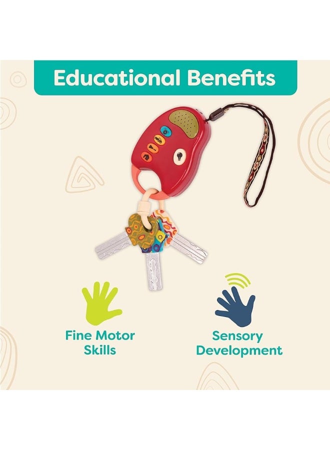 B. toys- FunKeys- Pretend Play- Toy Keys For Toddlers and Babies, Red- 10 Months +