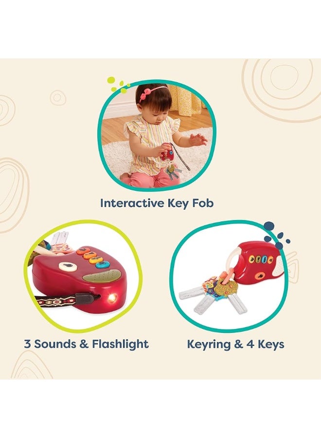 B. toys- FunKeys- Pretend Play- Toy Keys For Toddlers and Babies, Red- 10 Months +
