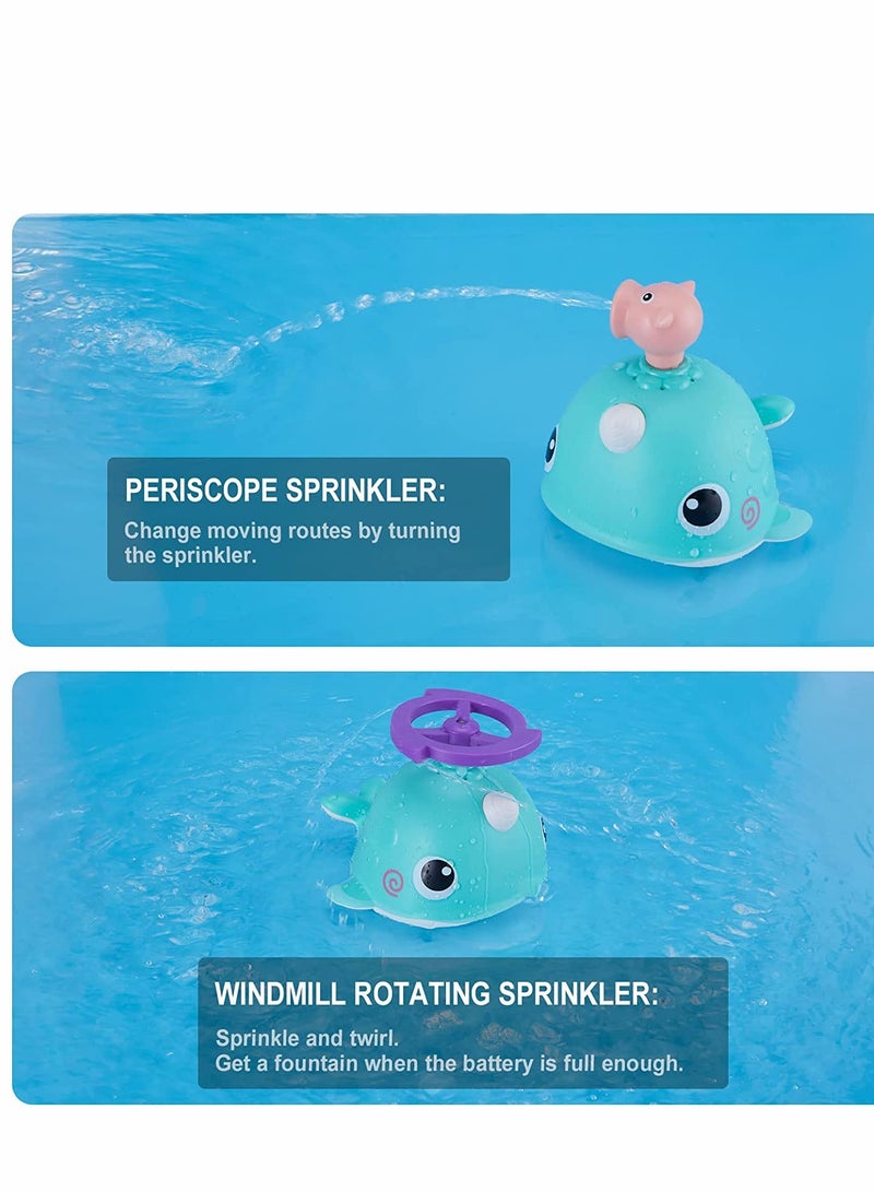 Bath Toys Baby Whale Bathing Toys Whale Water Spraying Bath Toy with Sprinklers & Shower Head Bathtub Pool Bathroom Shower Toy Gifts for Baby  Toddlers