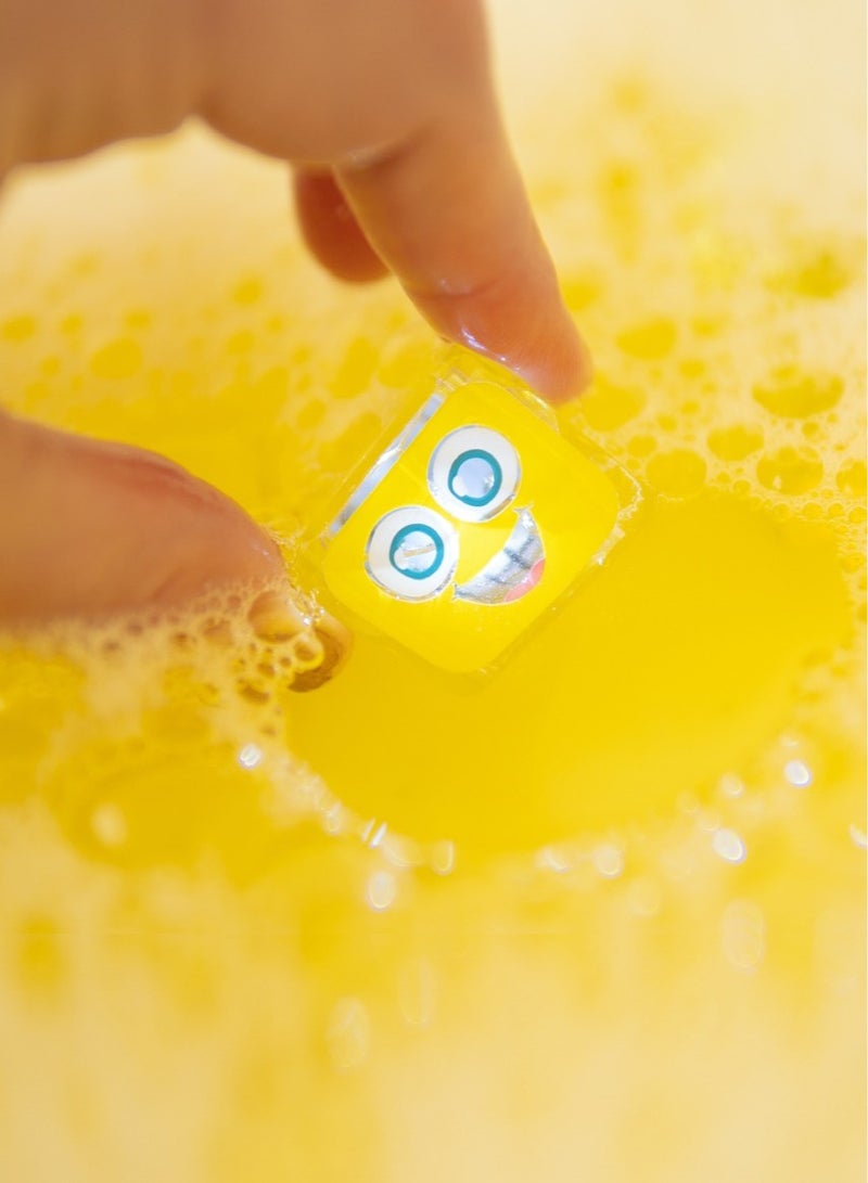 Bath Toys Water-Activated Light-Up Cubes - Sensory Toys for Girls & Boys  (Pack of 4) Yellow