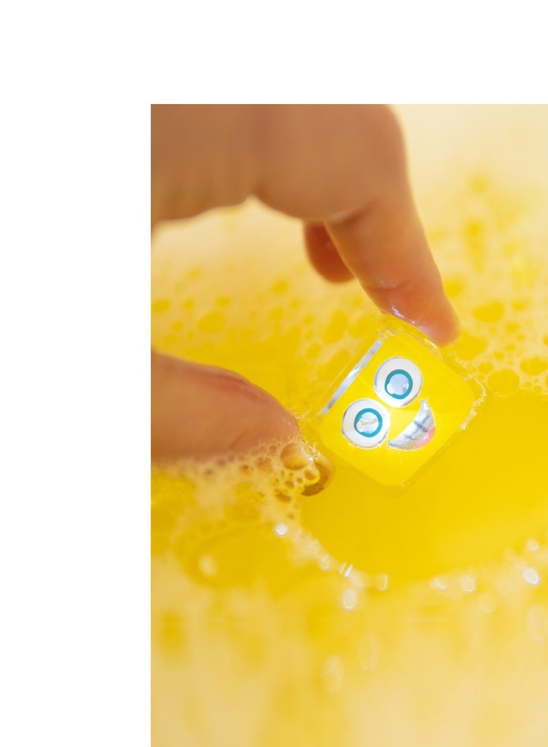 Bath Toys Water-Activated Light-Up Cubes - Sensory Toys for Girls & Boys  (Pack of 4) Yellow