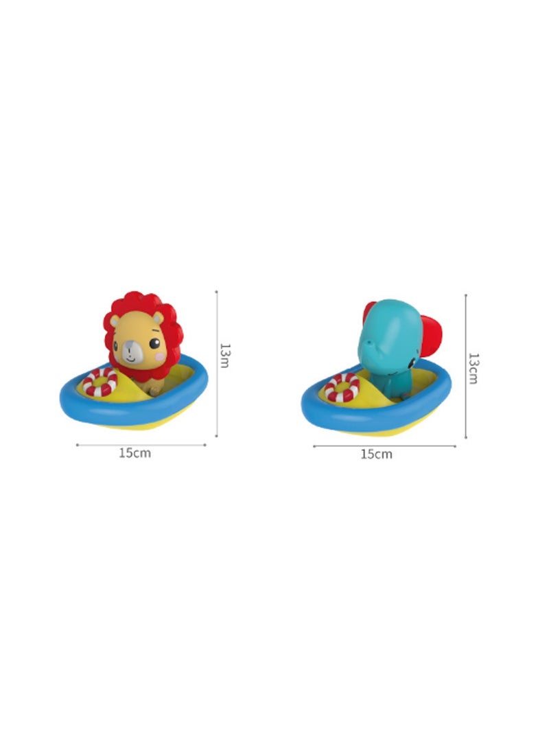 Baby Bathroom Water Toy Animal Floating Boat Set