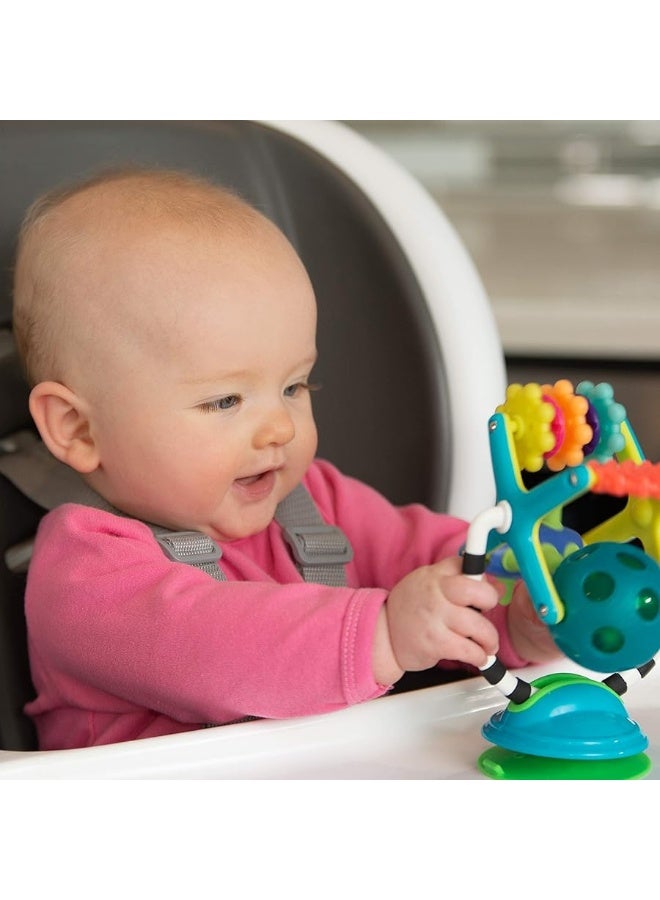 Sassy Teethe & Twirl Sensation Station 2-in-1 Suction Cup High Chair Toy | Developmental Tray Toy for Early Learning | for Ages 6 Months and Up