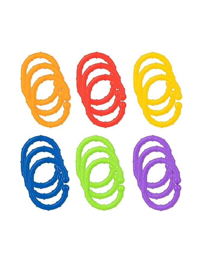 Nuby Linkables Car Seat Toy and Baby Stroller Accessories - 18-Count