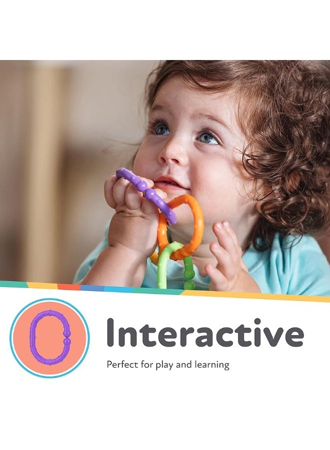 Nuby Linkables Car Seat Toy and Baby Stroller Accessories - 18-Count