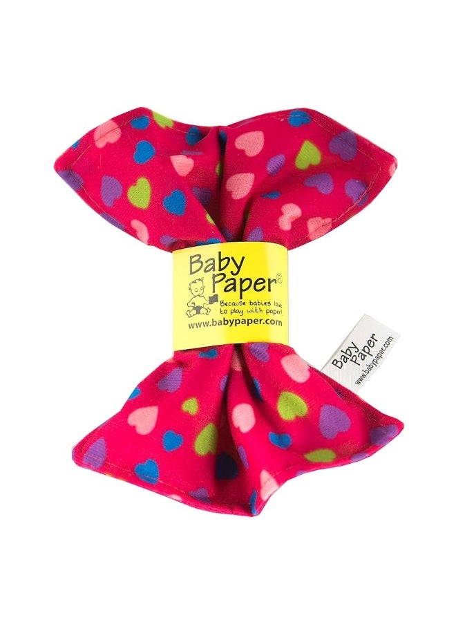 Baby Paper Crinkly Baby Toy, Pink Hearts