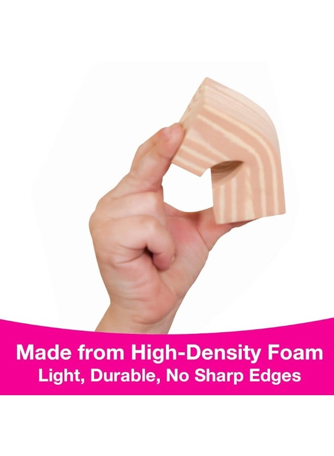 Edushape WoodLike Soft Baby Blocks for Toddlers 13 30 Pieces Regular Size  EduBlocks Soft Blocks Foam Blocks  Stacking Blocks Building Blocks for Daycares and Preschools