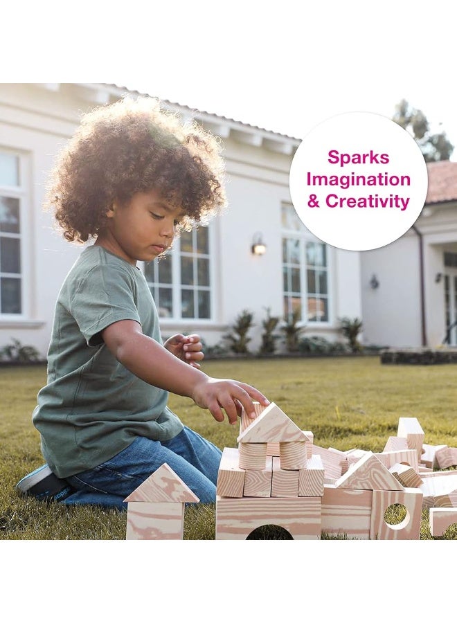 Edushape WoodLike Soft Baby Blocks for Toddlers 13 30 Pieces Regular Size  EduBlocks Soft Blocks Foam Blocks  Stacking Blocks Building Blocks for Daycares and Preschools