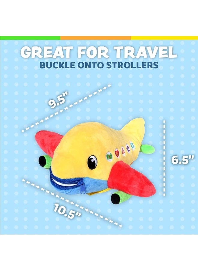 Buckle Toys  Bolt Airplane  Identify Shapes and Colors  Develop Fine Motor Skills  Storage for Small Items  Airplane Travel Essentials for Kids