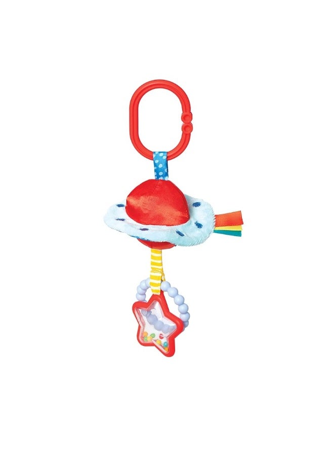 Manhattan Toy UFO Clip-on Baby Travel Toy with Rattles and Teethers Small