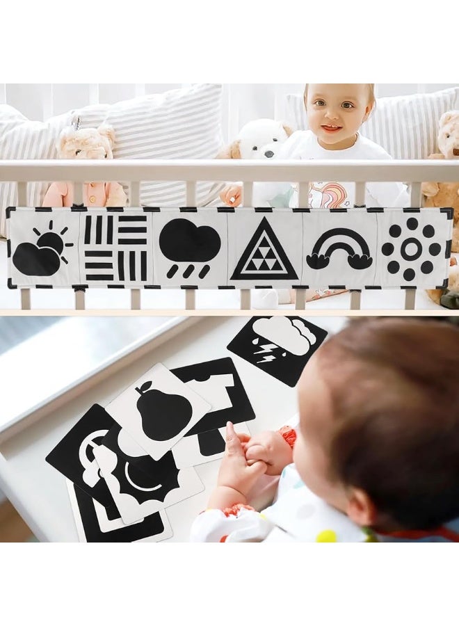 Dreamon 32 PCS Black and White Sensory Toys for Babies,Montessori Toys for Babies,High Contrast Baby Toys for Toddlers Kids Early Learning Newborn Brain Development Toys Baby Gifts