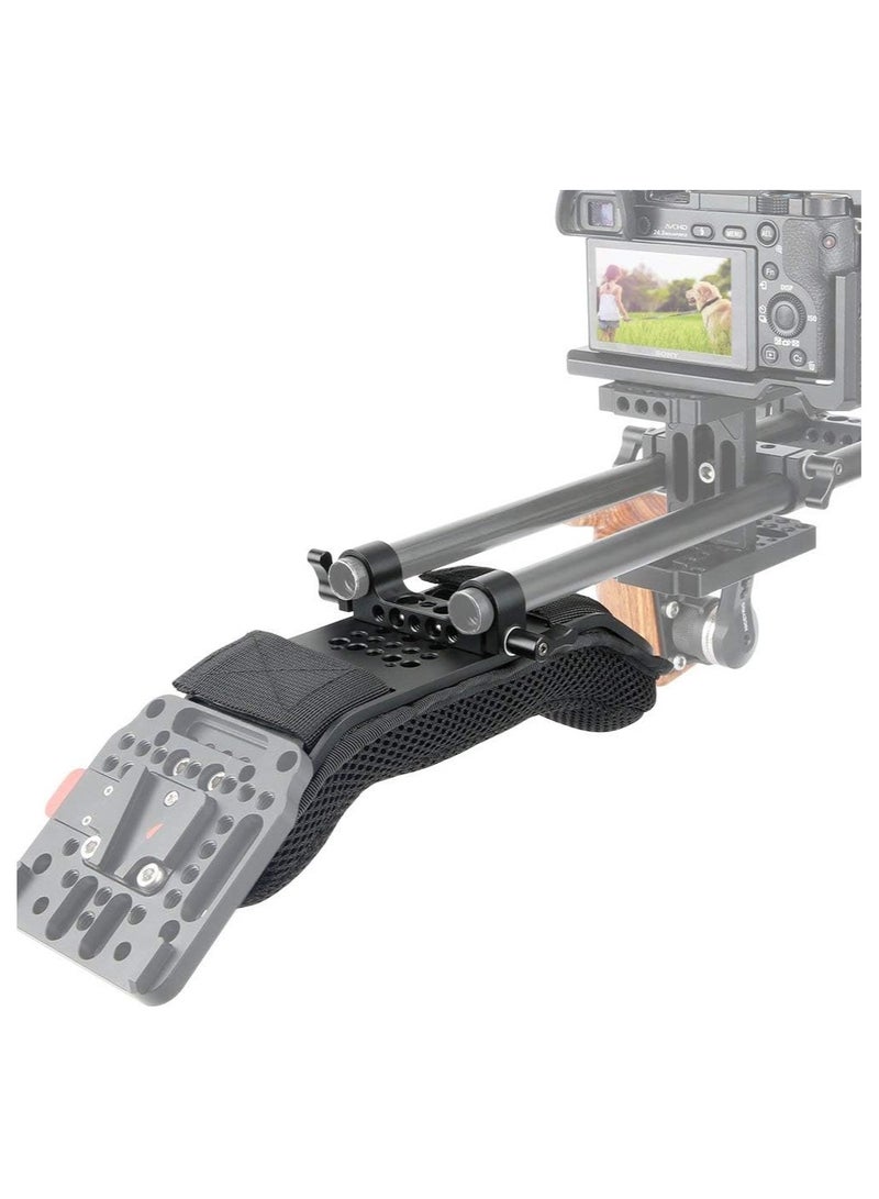 Steady Shoulder Mount/Shoulder Pad for Video Camcorder Camera DV/DC Support System DSLR Rig (15mm Railblock)