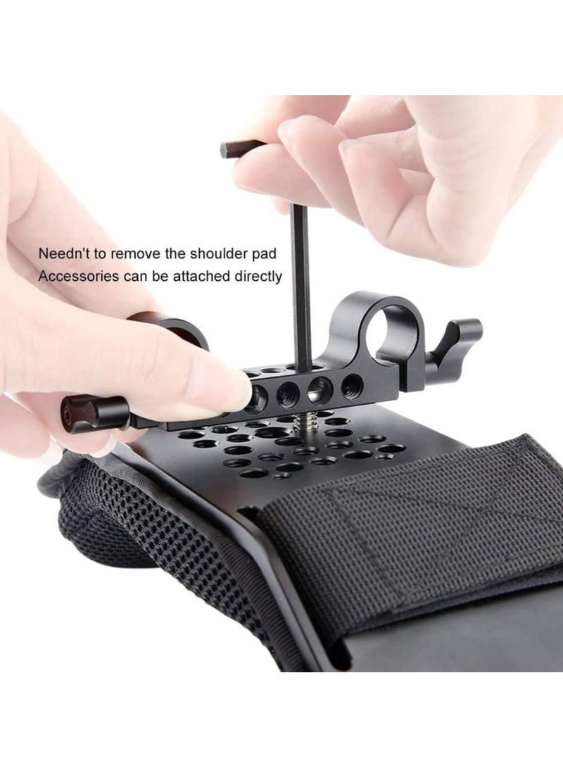 Steady Shoulder Mount/Shoulder Pad for Video Camcorder Camera DV/DC Support System DSLR Rig (15mm Railblock)