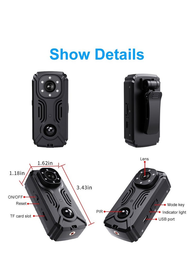 MD37 Body Camera FULL HD 1080P WIFI Security Mini CCTV IP Camera PIR Video Night Vision For Outdoor.