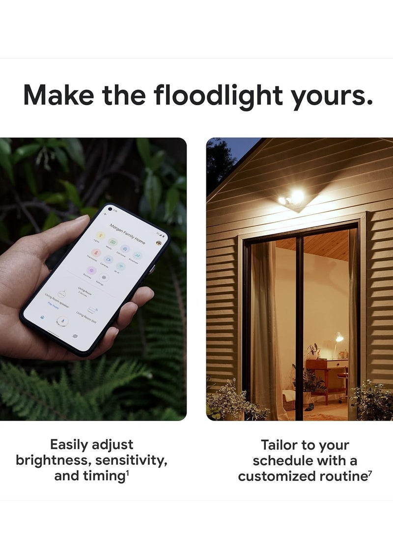 Google Nest Cam with Floodlight - Outdoor Camera - Floodlight Security Camera