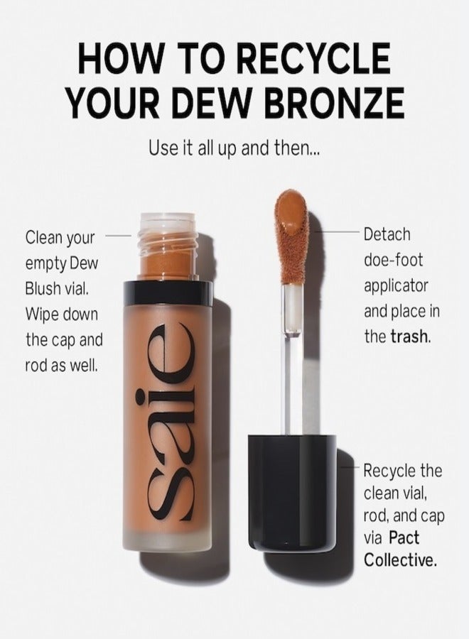 Dew  Bronze Liquid Bronzing Cream ,  Stinson - tan to deep with warm undertones 12ml - Soft-Focus Flawless Glow