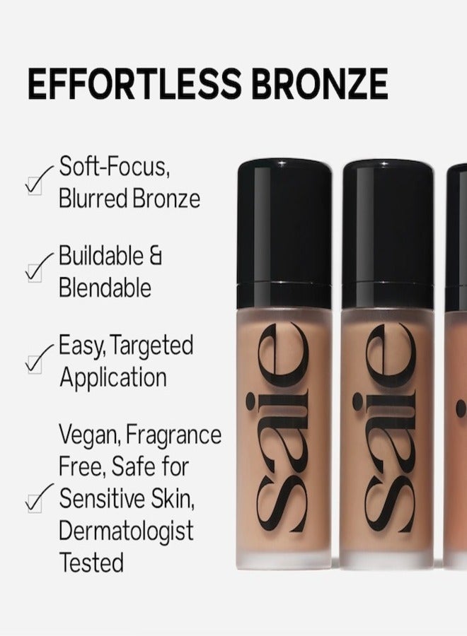 Dew  Bronze Liquid Bronzing Cream ,  Stinson - tan to deep with warm undertones 12ml - Soft-Focus Flawless Glow