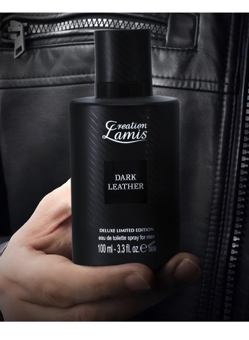 Dark Leather Eau de Toilette Unisex 100ml and Creation Lamis Deluxe Everyone Perfume de Toilette Spray  For Unisex 100ml (Combo Pack)