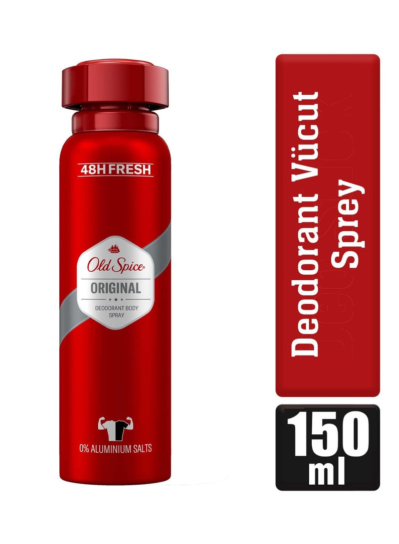 Original Deodorant Body Spray For Freshness 150ml (Pack of 6)