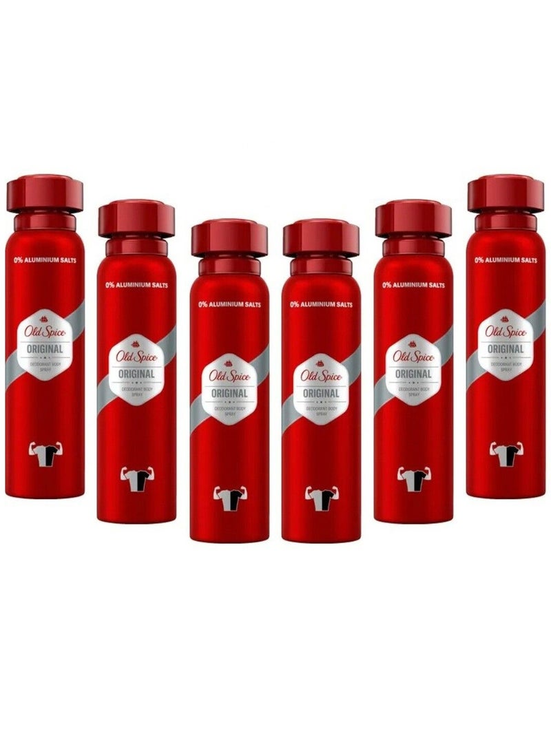 Original Deodorant Body Spray For Freshness 150ml (Pack of 6)