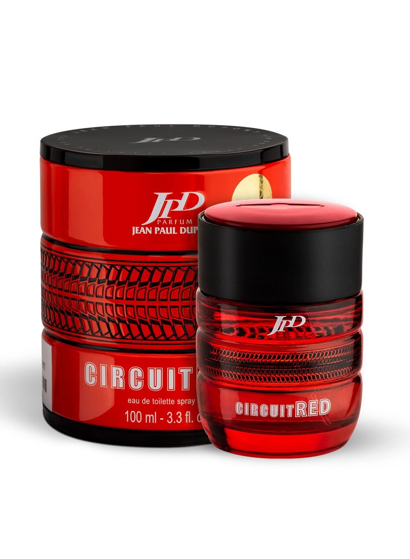 Circuit Red Eau de Toilette For Men 100ml +Jean Paul Dupont Circuit Blue Eau de Toilette For Men 100ml (Combo Pack)