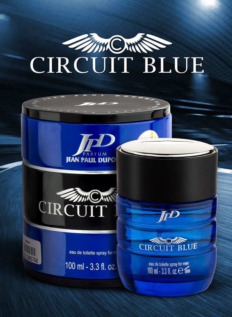 Circuit Red Eau de Toilette For Men 100ml +Jean Paul Dupont Circuit Blue Eau de Toilette For Men 100ml (Combo Pack)