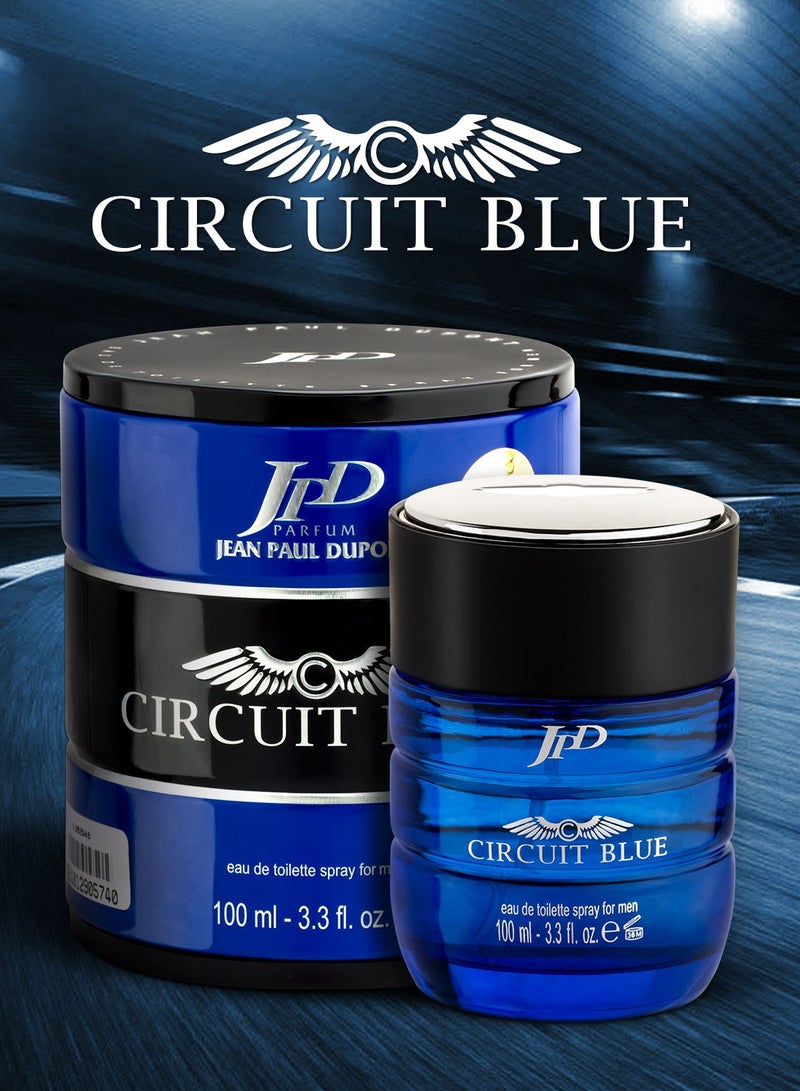 Circuit 1 Eau de Toilette For Men 100ml + Jean Paul Dupont Circuit Blue Eau de Toilette For Men 100ml (Combo Pack)