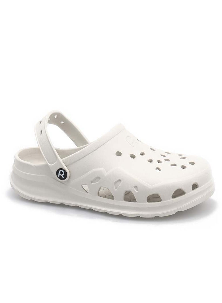 Kosmik Clog - Ivory Slip-On Sandals for Youth & Adults | Lightweight, Comfortable, Water-Resistant Clogs for Everyday Wear