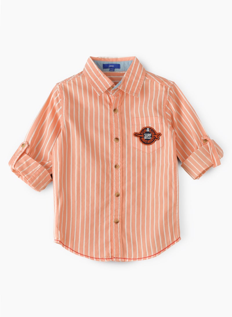 Mini Man Style: Boys' Classic Cotton Shirt Timeless Comfort & Everyday Versatility