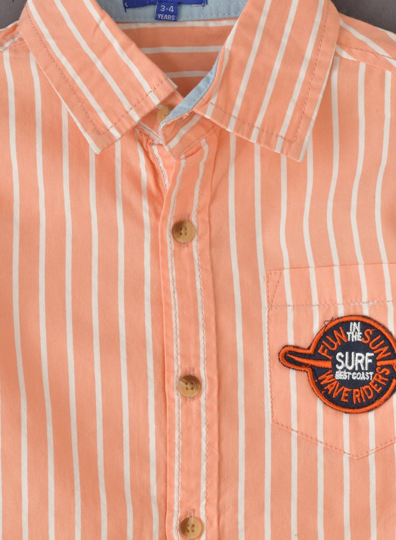 Mini Man Style: Boys' Classic Cotton Shirt Timeless Comfort & Everyday Versatility