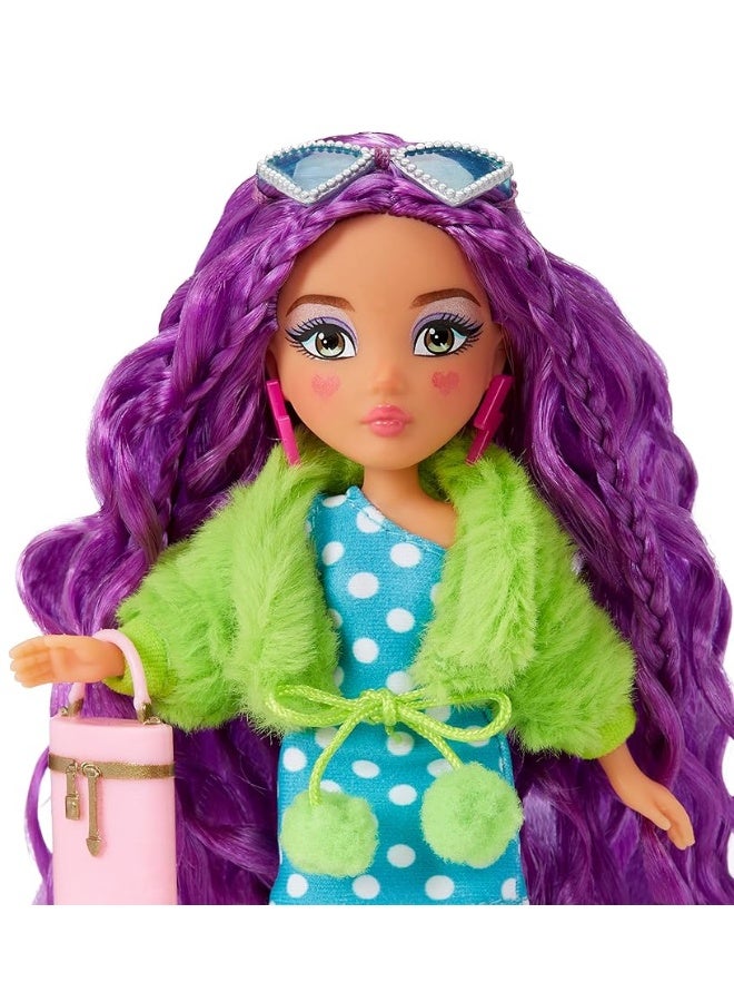 MGA Entertainment Dream Ella Extra Iconic Mini Doll - DreamElla Soft Girl Inspired Fashions with Purple Hair and Heart Painted Cheeks, Fashion Doll, Toy for Kids Ages 3, 4, 5+, Multicolor