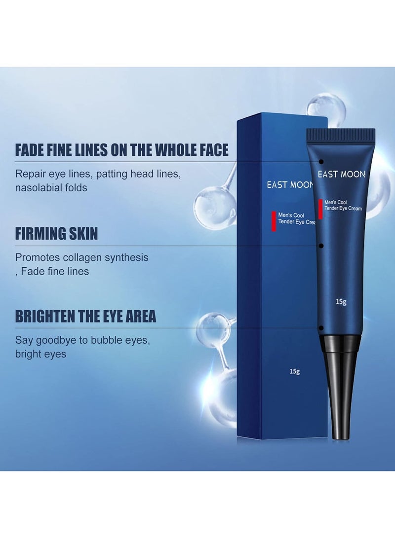 2pcs Lifting Eye Gel for Men, Peptide Eye Cream, Reduces Dark Circles, Under Eye Bags, 0.5 oz (15 g)