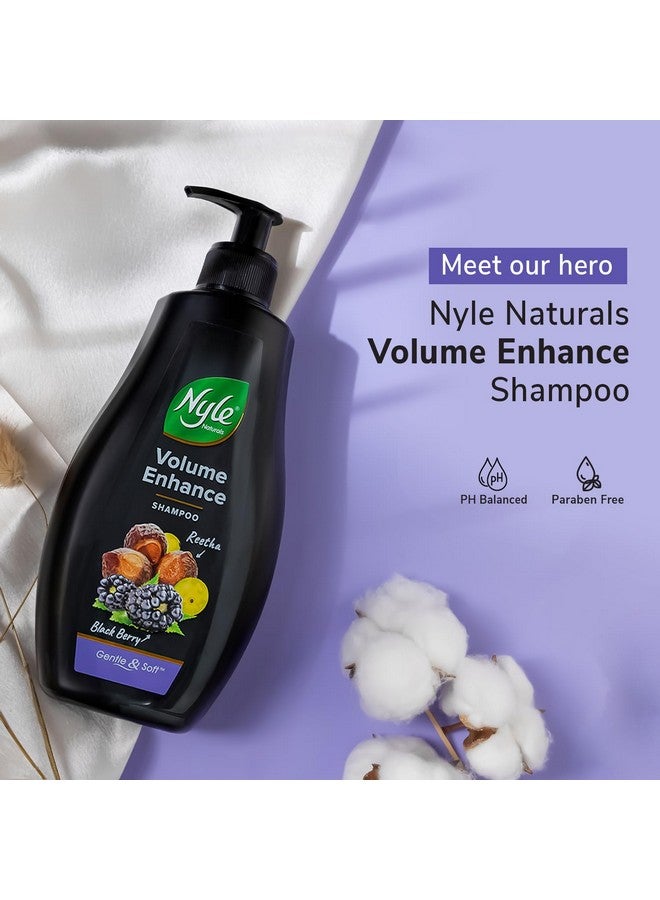 Naturals Volume Enhance Shampoo, With Blackberry, Reetha And Amla, Gentle & Soft Shampoo, Ph Balance And Paraben Free, For Men And Women, 800Ml