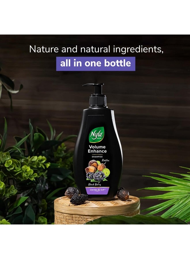 Naturals Volume Enhance Shampoo, With Blackberry, Reetha And Amla, Gentle & Soft Shampoo, Ph Balance And Paraben Free, For Men And Women, 800Ml