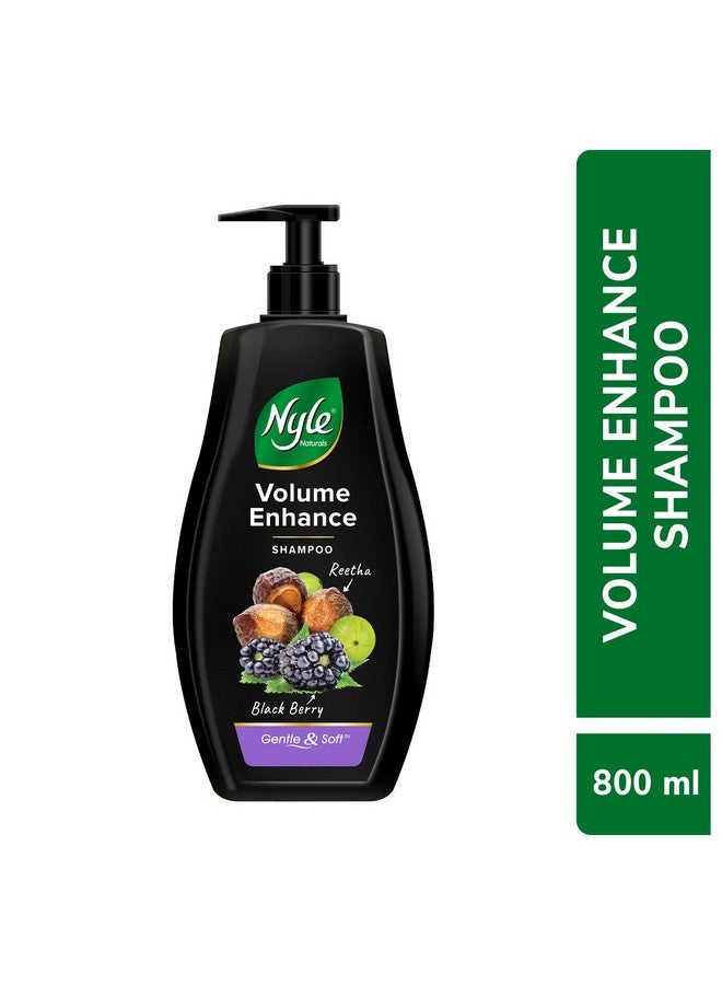 Naturals Volume Enhance Shampoo, With Blackberry, Reetha And Amla, Gentle & Soft Shampoo, Ph Balance And Paraben Free, For Men And Women, 800Ml