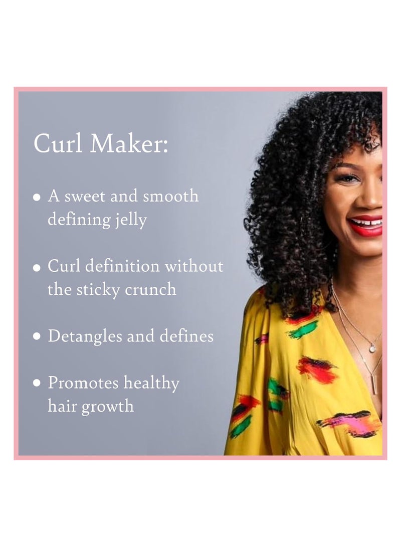 Camille Rose Curl Maker, Smoothing and Nourishing Curly Hair Gel with Aloe, for All Hair Types and Textures, 12 fl o / 355ml,Made in USA.