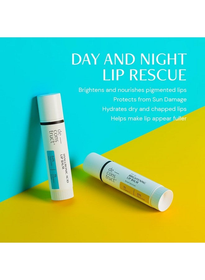 'S Day & Night Lip Care Duo|1% Vitamin C & 0.1% Resorcinol And 0.2% Hyaluronic Acid & 1% Cupuacu Butter|Lip Balm For Women And Men|4Gm Each|Pack Of 2, Blue