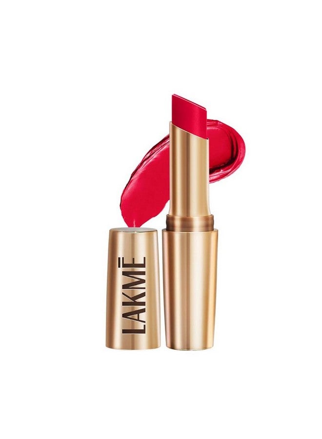 Lakme 9To5 Primer + Matte Lip Color Mr2 Red Coat, 3.6 G